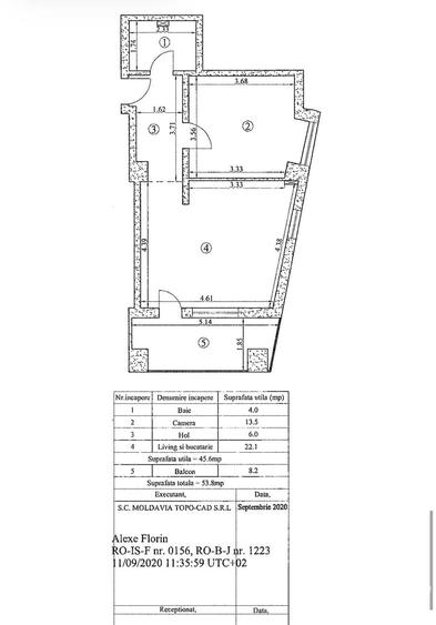 Apartament cu 2 camere în Cug