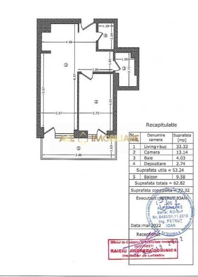 Apartament cu 2 camere semidecomandat, mobilat în Jiului