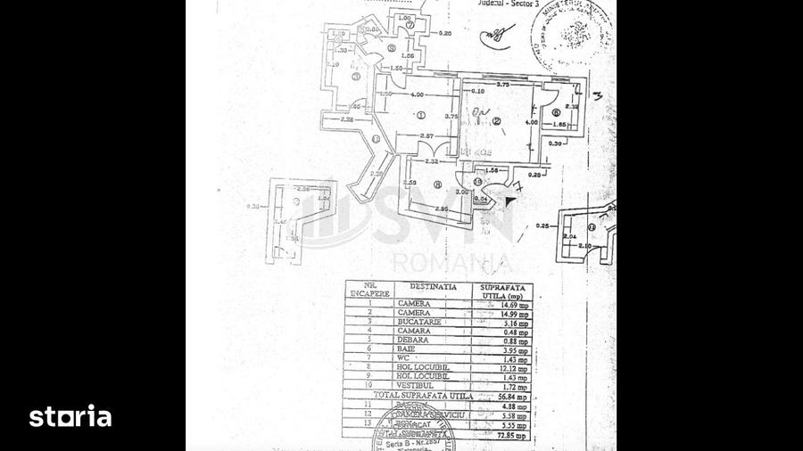 Apartament cu 3 camere în Centrul Civic