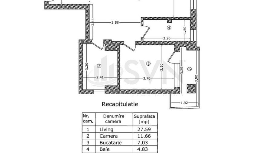 Apartament cu 2 camere decomandat în Chibrit