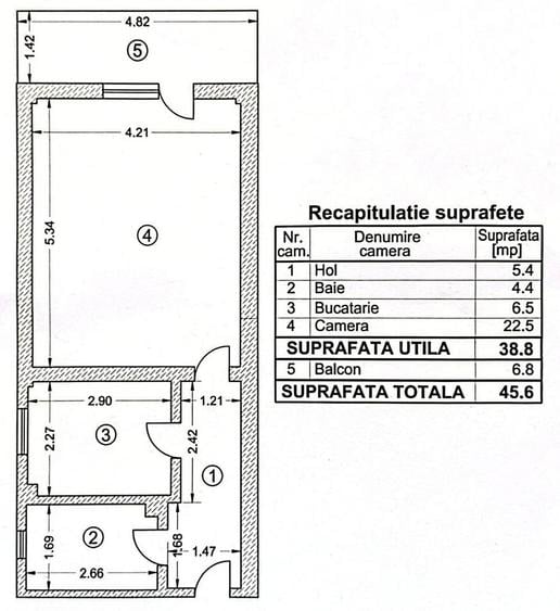 Garsonieră decomandată în Voluntari