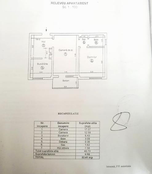 Apartament cu 2 camere în Central