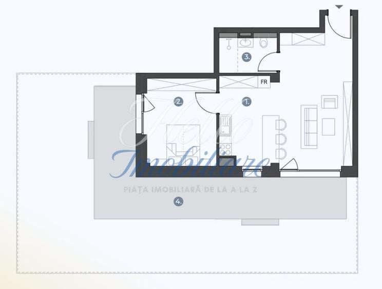 Apartament cu 2 camere în Bună Ziua