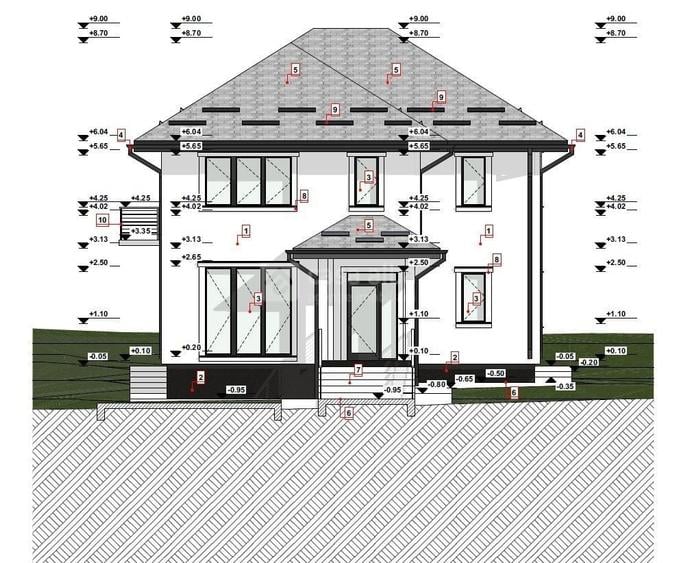 Casă individuală cu 5 camere cu Canalizare în Bucium