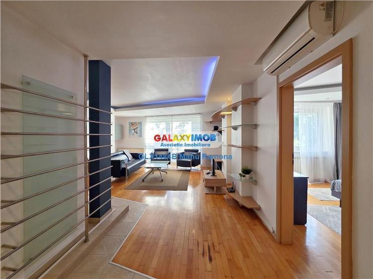 Apartament cu 2 camere semidecomandat, mobilat în Băneasa