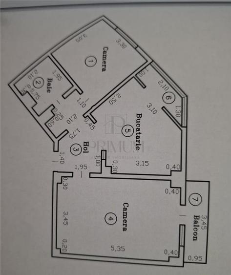 Apartament cu 2 camere decomandat în Dâmbovița
