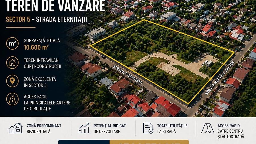 Teren Construcții intravilan de 10600 mp, în Ferentari