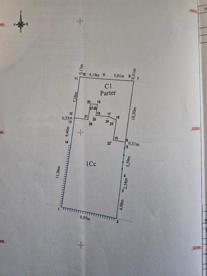 Casă individuală cu 2 camere cu Canalizare în Rahova
