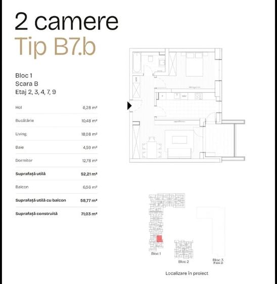 Apartament cu 2 camere decomandat în Drumul Taberei