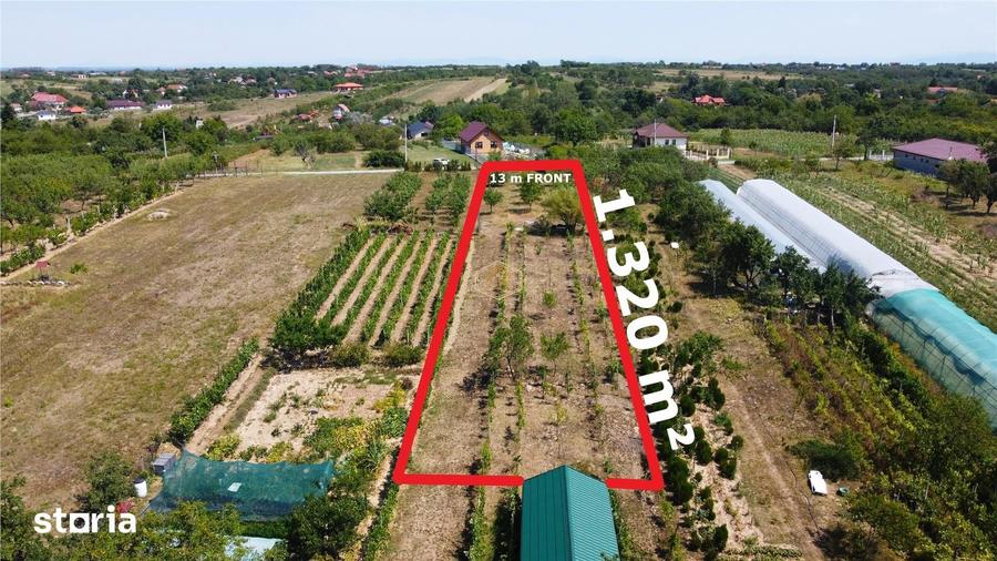 Teren de 1320 mp, în Burdea