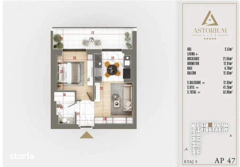 Apartament cu 2 camere în Theodor Pallady