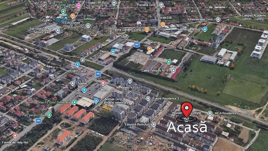 Apartament cu 3 camere decomandat, mobilat în Giroc