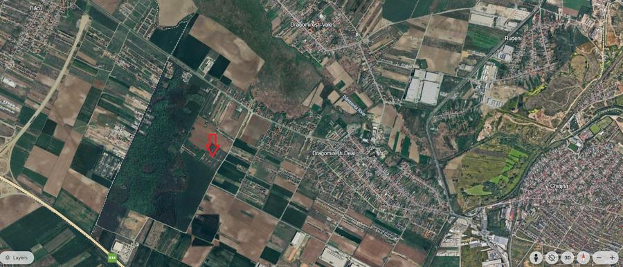 Teren agricol intravilan de 64032 mp, în Dragomirești-Deal