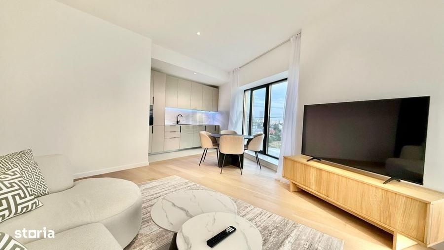 Apartament cu 3 camere decomandat, mobilat în Barbu Văcărescu