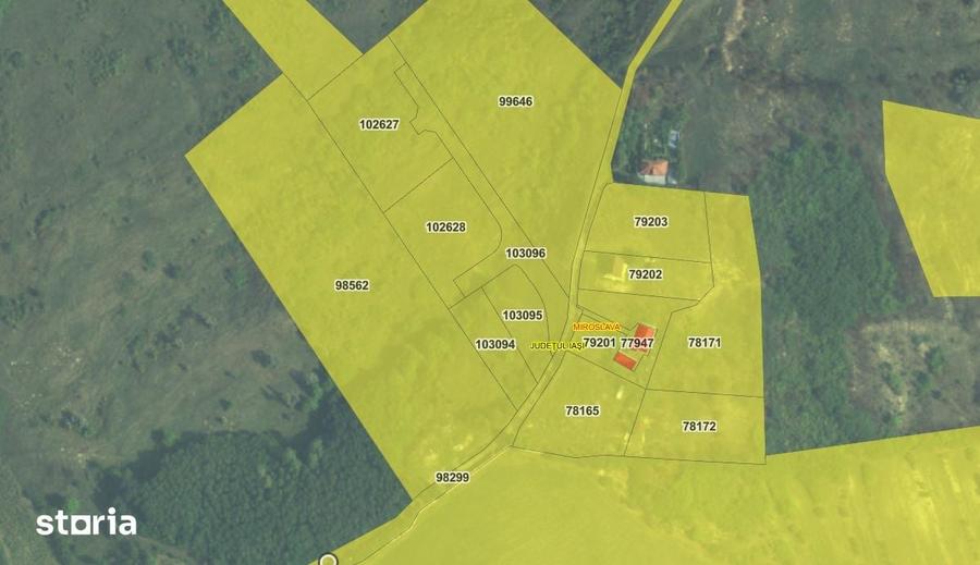 Teren de 1100 mp, în Miroslava