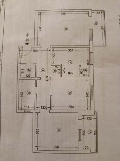 Apartament cu 3 camere decomandat în Km 4-5