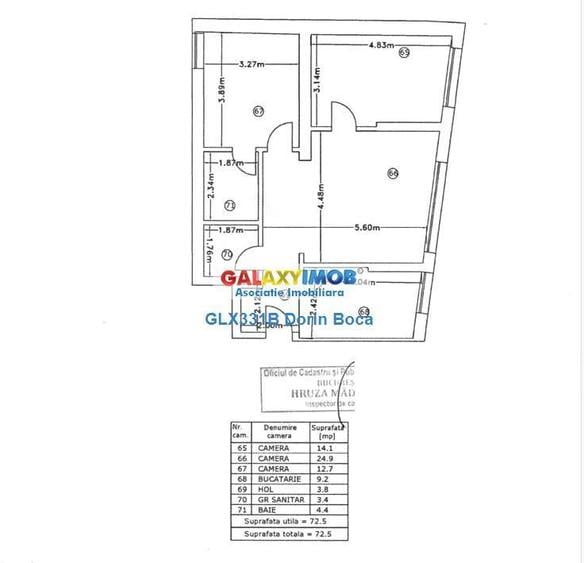 Apartament cu 3 camere semidecomandat, mobilat în Titan