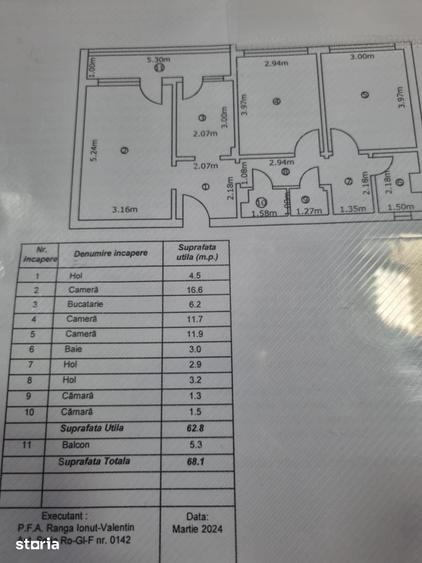 Apartament cu 3 camere în Mazepa 2