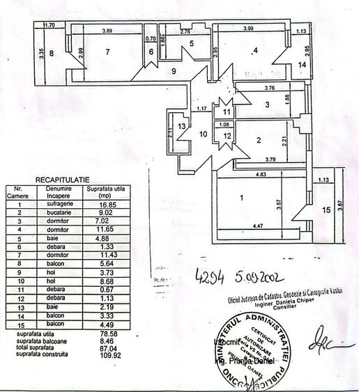 Apartament cu 4 camere decomandat, mobilat în Ultracentral