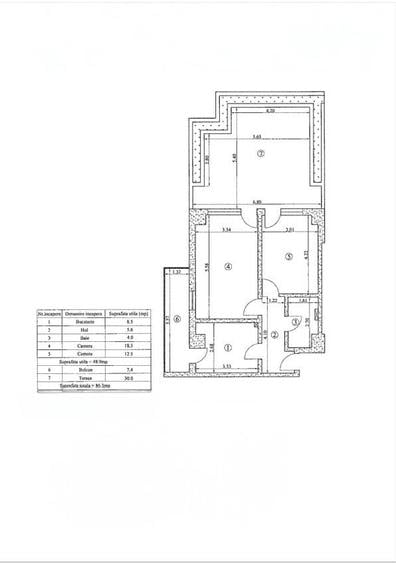 Apartament cu 2 camere decomandat în Cug
