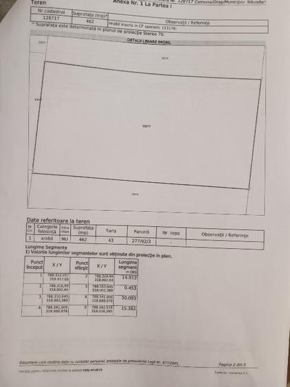 Teren agricol extravilan de 500 mp, în Nord