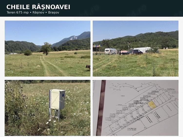 Teren de 675 mp, în Cheile Râșnoavei