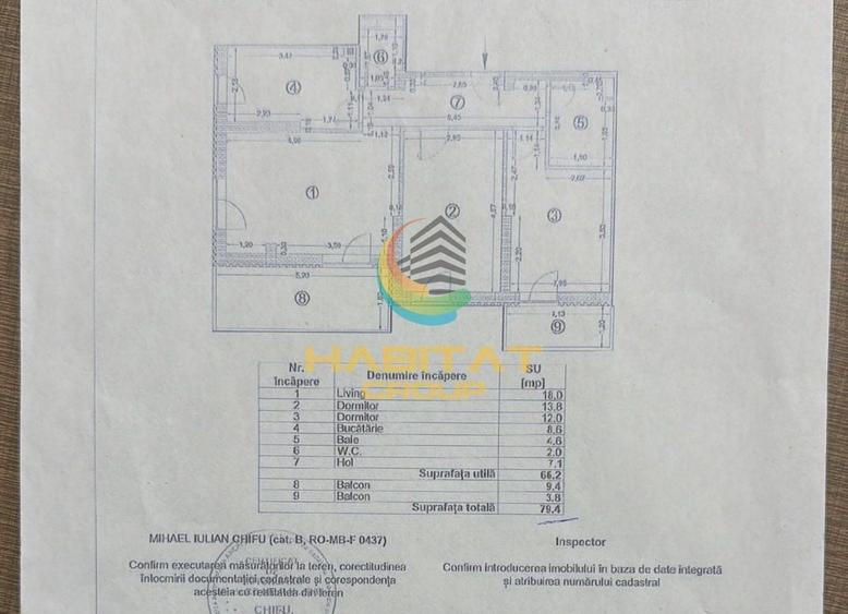 Apartament cu 3 camere decomandat în Brâncoveanu