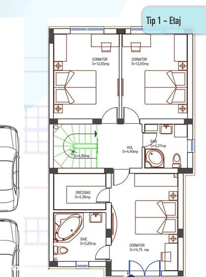 Duplex P+1 Nou Construc?ie 2026 | 125,45 mp utili | Curte proprie - 1