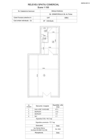 Spațiu comercial, de 64.300003051758 mp, în Vasile Aaron