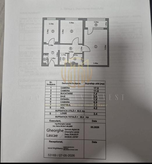 Apartament cu 2 camere decomandat în Titan