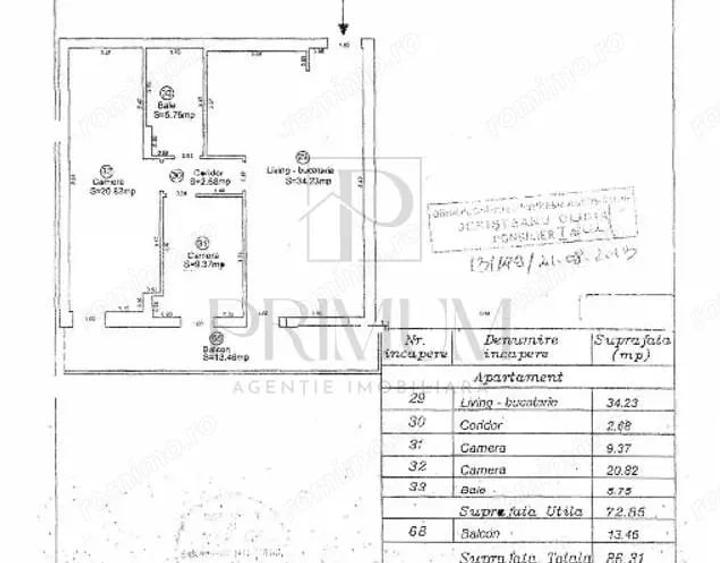 Apartament cu 3 camere decomandat în Circumvalațiunii