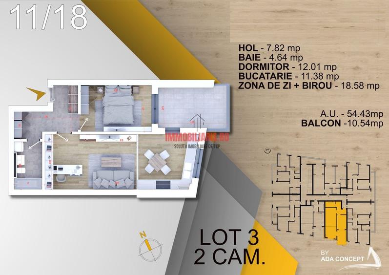 Apartament cu 2 camere decomandat în Theodor Pallady