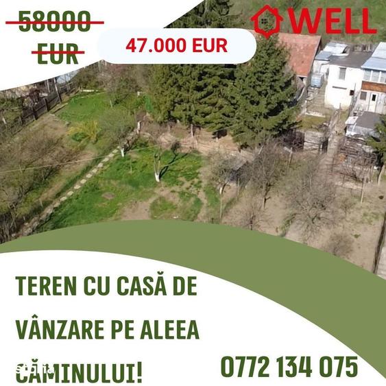 Casă cu 2 camere cu Teren 561 Mp în Central