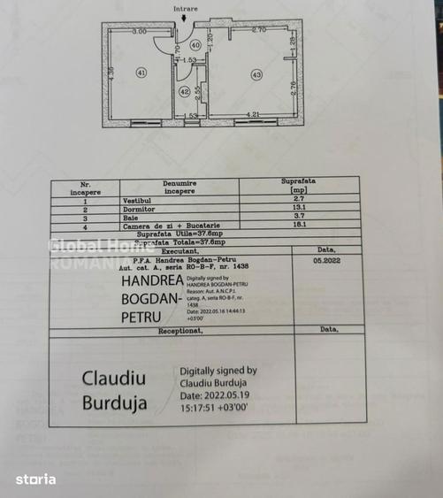 Apartament cu 2 camere decomandat în Nord