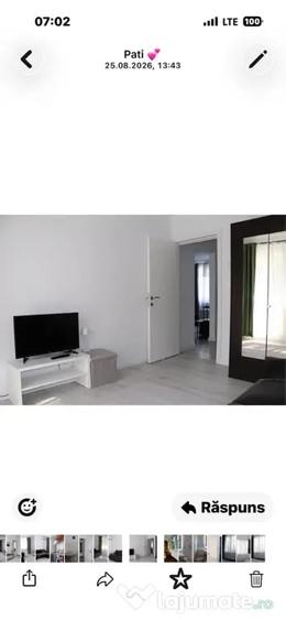 Apartament cu 3 camere semidecomandat în Central