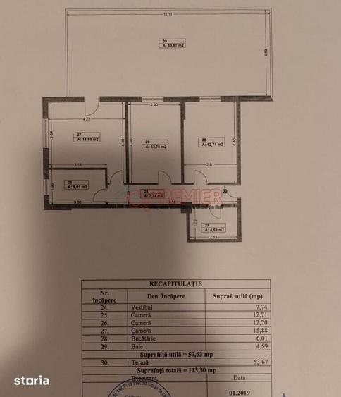 Apartament cu 3 camere decomandat în Progresul