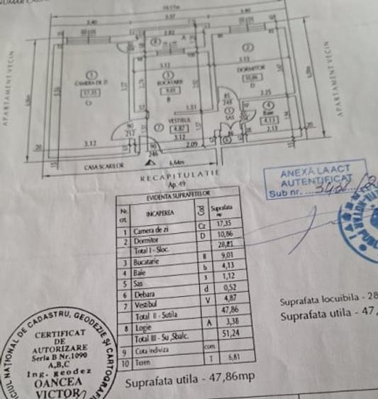Apartament cu 2 camere, mobilat în Rahova
