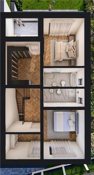 Duplex cu 4 camere cu Canalizare în Aeroport