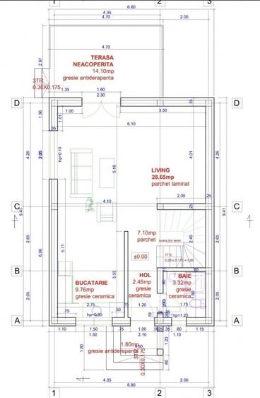 Casa individuala - 4 camere, 2 bai - Mosnita - pozitie centrala - 4
