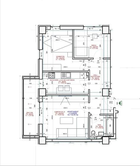 Apartament cu 3 camere în Bucium