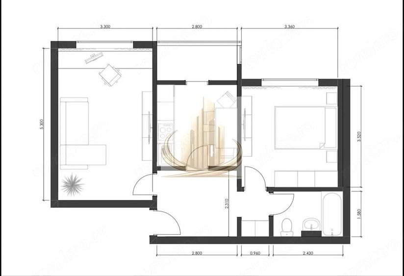 Apartament cu 2 camere de vanzare Zona Aradului, Pia?a Verde - 3