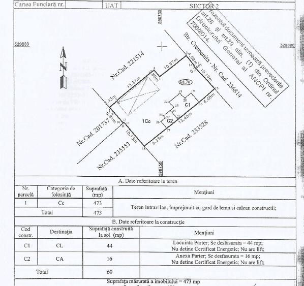 Teren Construcții intravilan de 473 mp, în Colentina