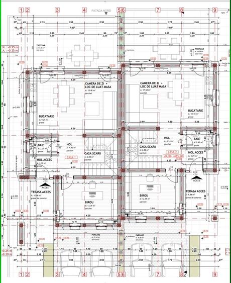 Duplex cu 5 camere cu Canalizare în Chinteni