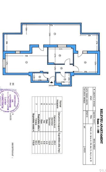 Apartament cu 3 camere decomandat în Ultracentral