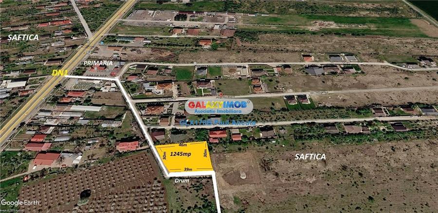 Teren Construcții intravilan de 1246 mp, în Săftica