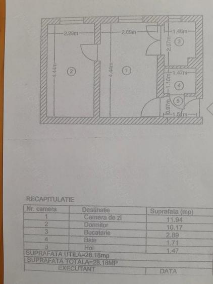 Apartament cu 2 camere semidecomandat în Trivale