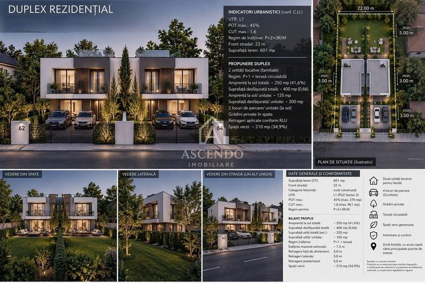Teren Construcții intravilan de 601 mp, în Colentina
