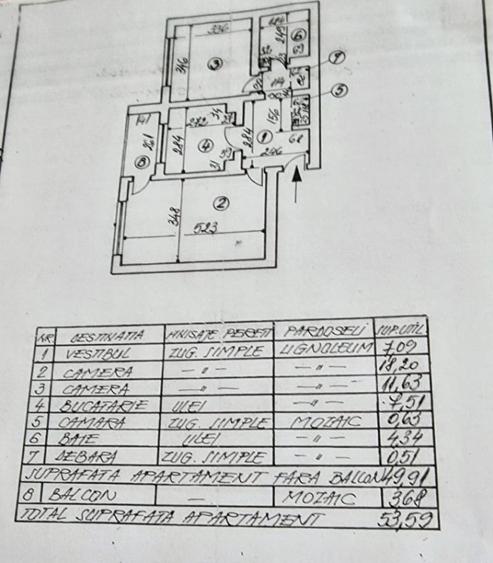 Apartament cu 2 camere decomandat în Aviației