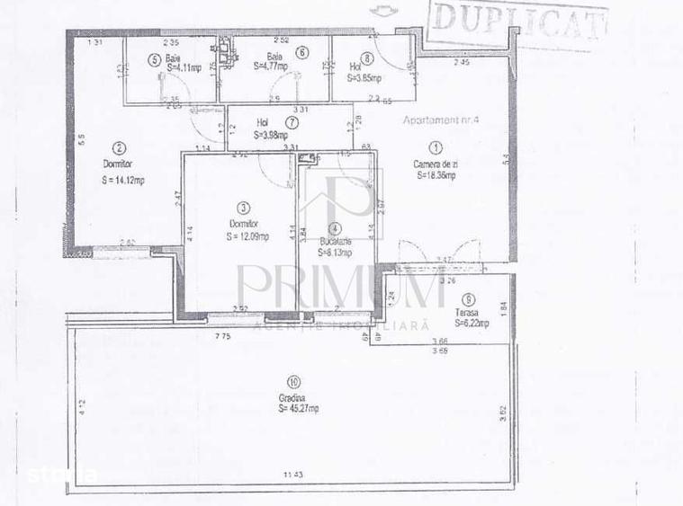 Apartament cu 3 camere în Central