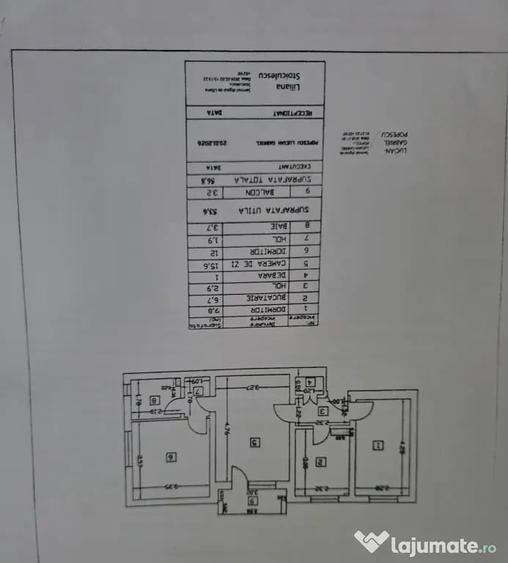 Apartament cu 3 camere semidecomandat în Central